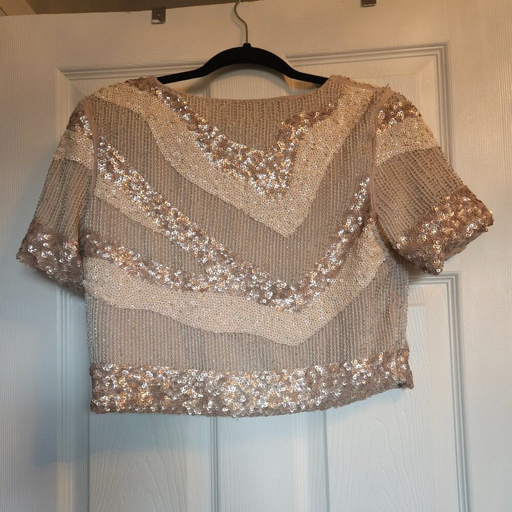 H&M sequin cropped top